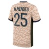 Maglia ufficiale Paris Saint Germain Nuno Mendes 25 4th Jordan 2023-24 per Uomo